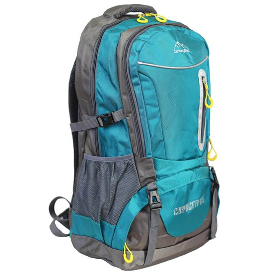 Plecak turystyczny, sportowy 65 litrów kolor morski